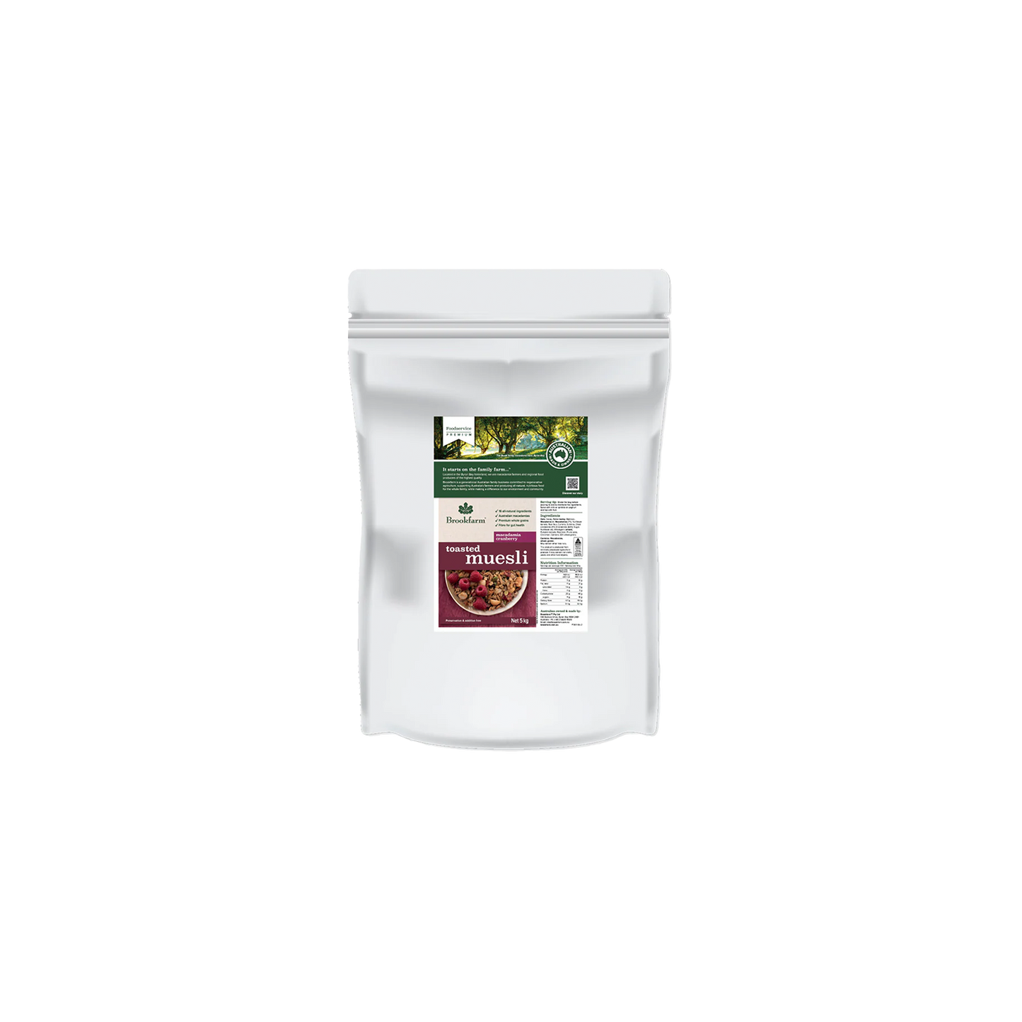 Wholesale Brookfarm Cranberry & Macadamia Toasted Muesli 5kg