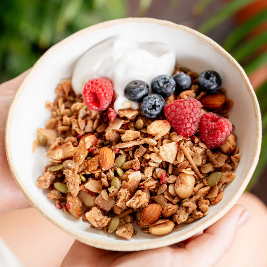 Brookfarm Low Sugar Granola Macadamia Raspberry 400g