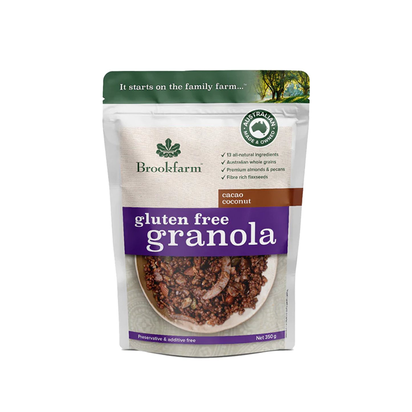 Brookfarm Gluten Free Granola Cacao Coconut 350g
