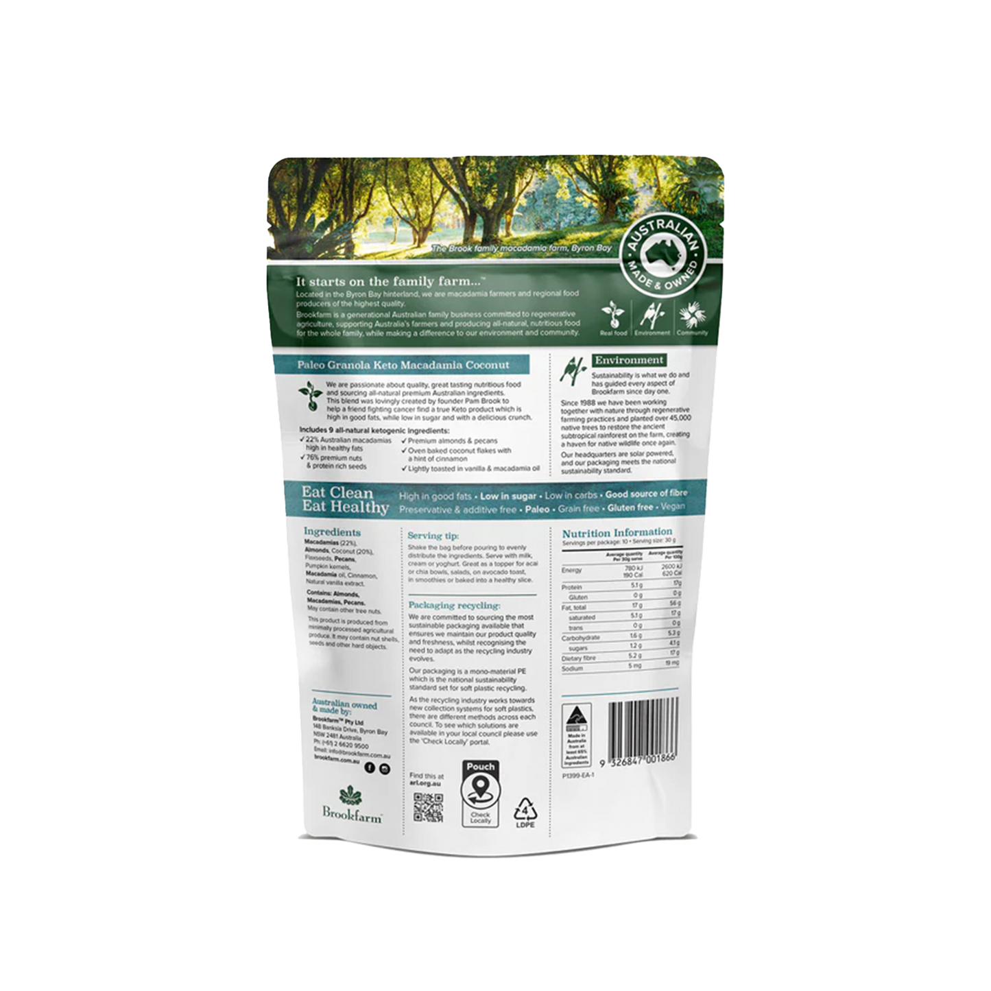 Brookfarm Keto Paleo Granola Macadamia Coconut 300g