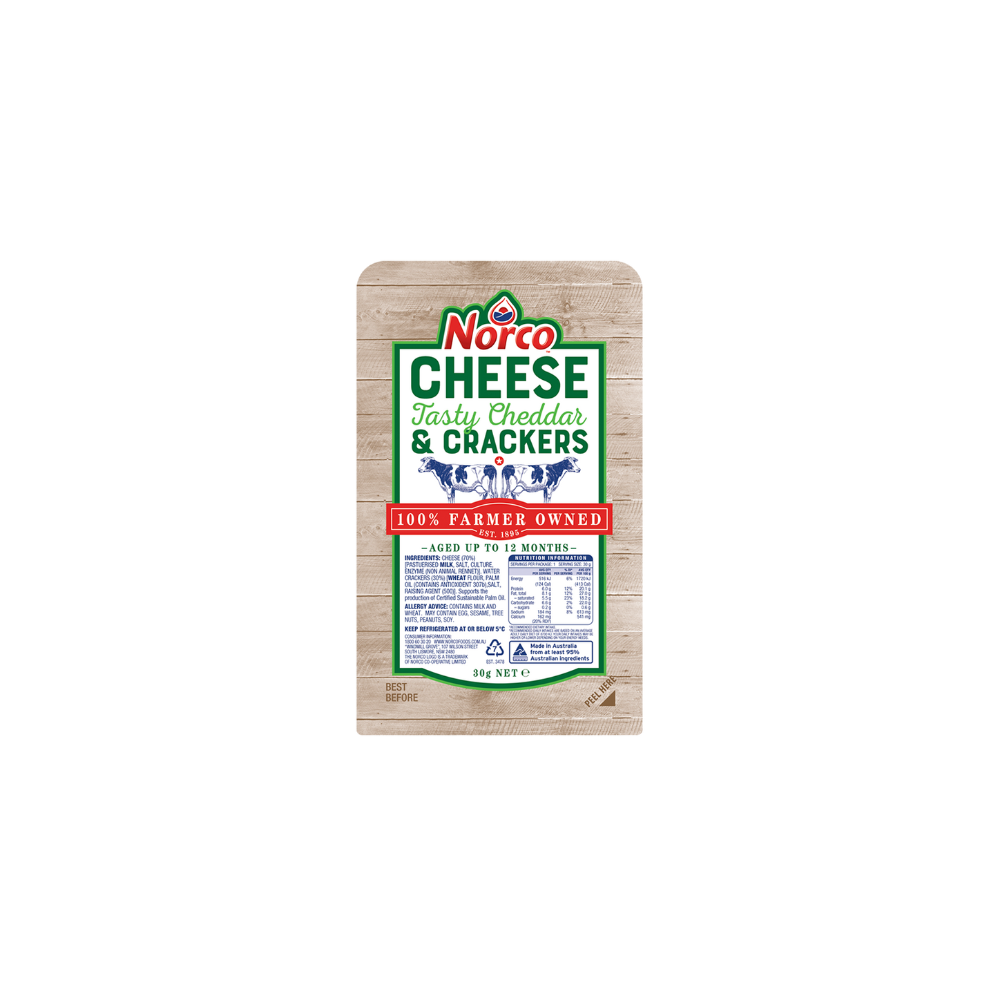 Norco Cheese & cracker 30g - 4 For $9.50