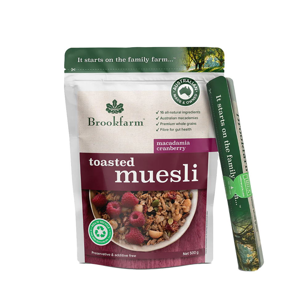 Brookfarm Cranberry & Macadamia Toasted Muesli 500g