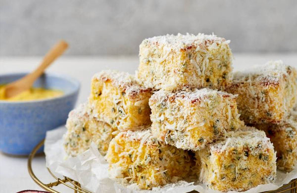 Passionfruit Lamingtons
