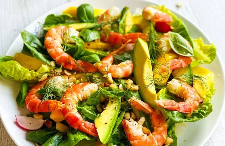 Avocado, Prawn, Macadamia & Mango Summer Salad