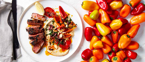 Greek Roasted Minicaps® with Grilled Lamb Recipe