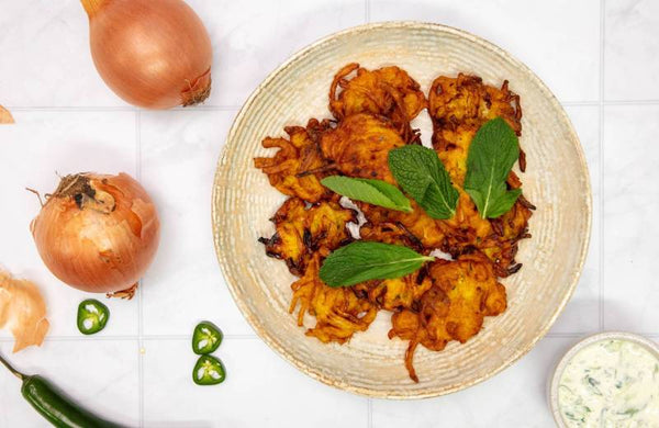 Onion Bhaji with Raita