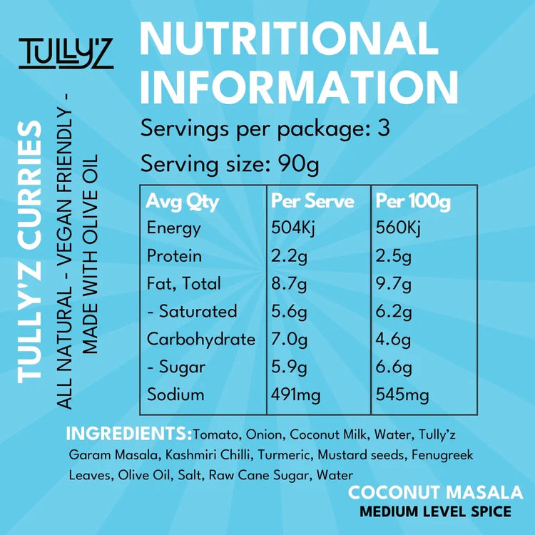 Tully’z Coconut Masala Curry Sauce
