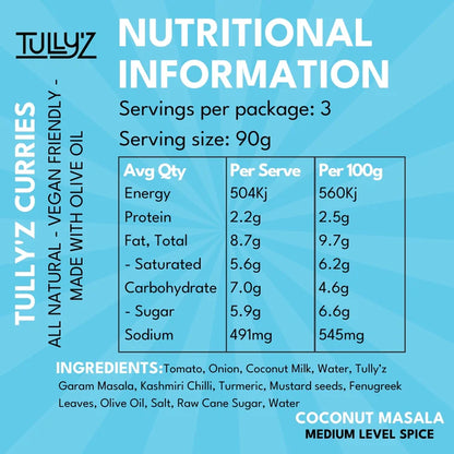 Tully’z Coconut Masala Curry Sauce