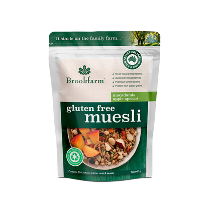 Brookfarm Apricot & Apple Muesli Gluten Free - 950G