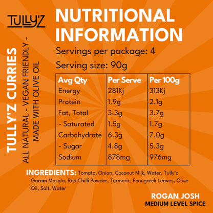 Tully’z Rogan Josh Curry Sauce