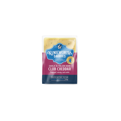 Kenilworth Garlic & Italian Herb Club cheddar - 165g