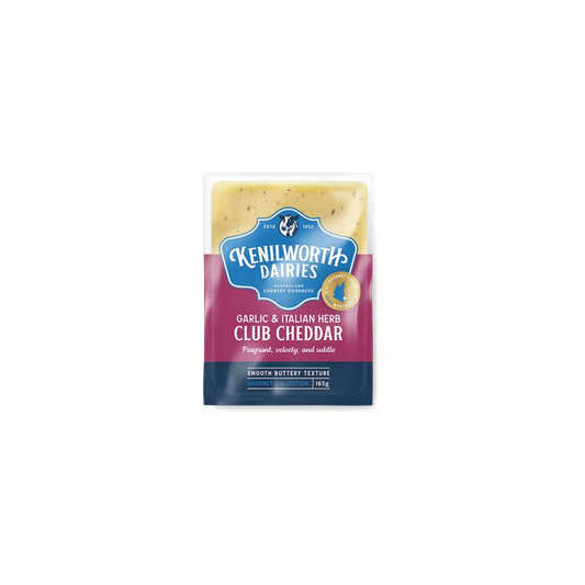 Kenilworth Garlic & Italian Herb Club cheddar - 165g