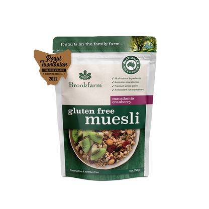 Brookfarm Gluten Free Muesli Macadamia Cranberry 350g
