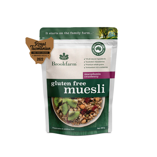 Brookfarm Gluten Free Muesli Macadamia Cranberry 350g