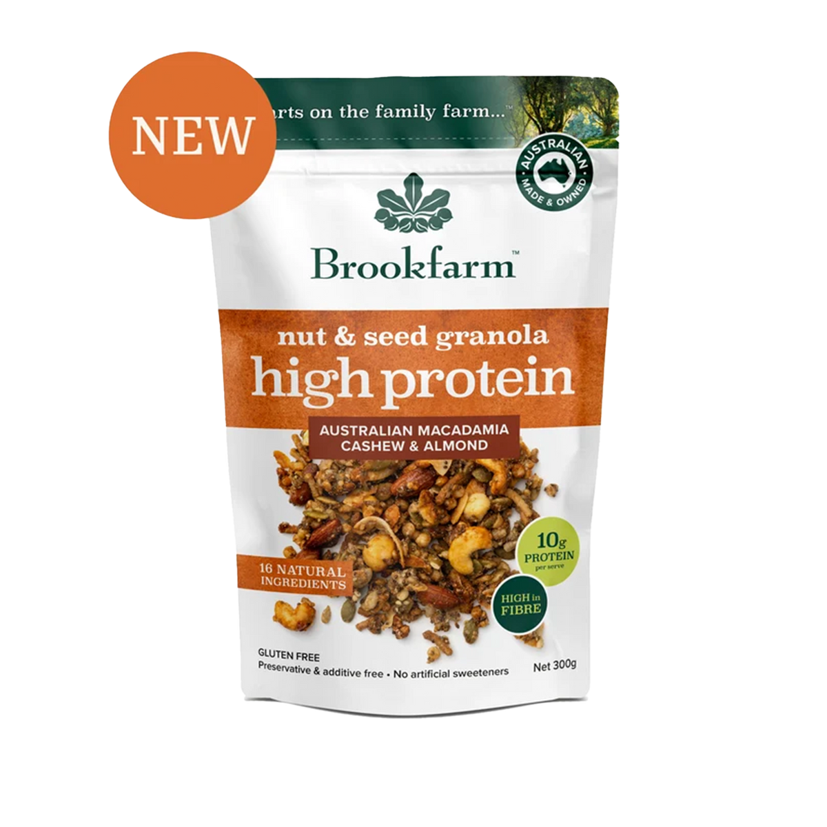 Brookfarm High Protein Granola Australian Macadamia Cashew & Almond  300g