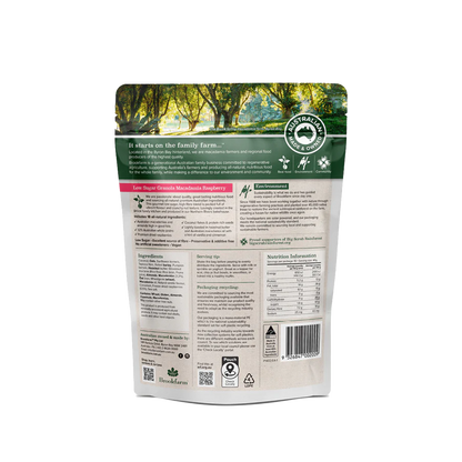 Brookfarm Low Sugar Granola Macadamia Raspberry 400g