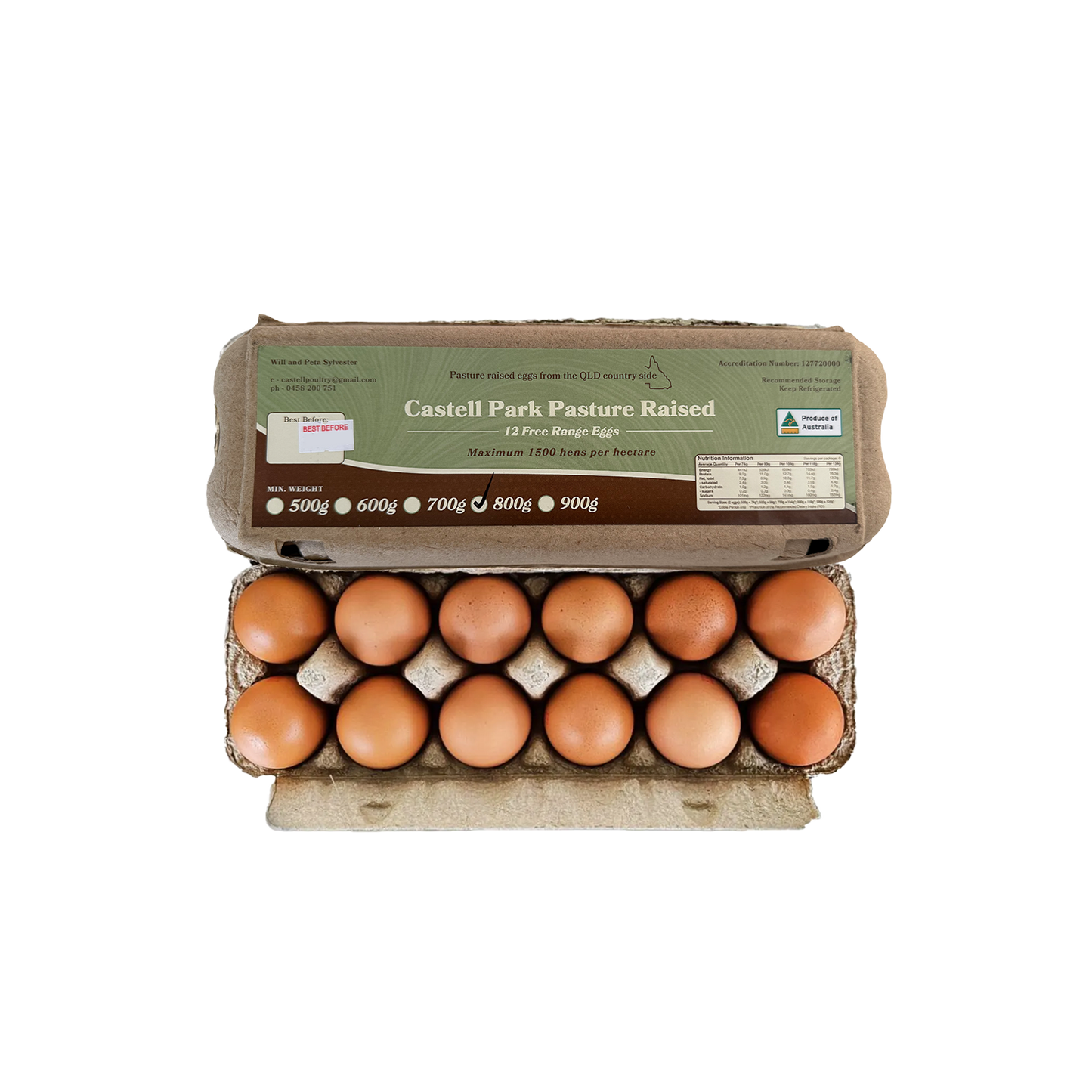 Castell Park Pasture Range Eggs 800g-850g