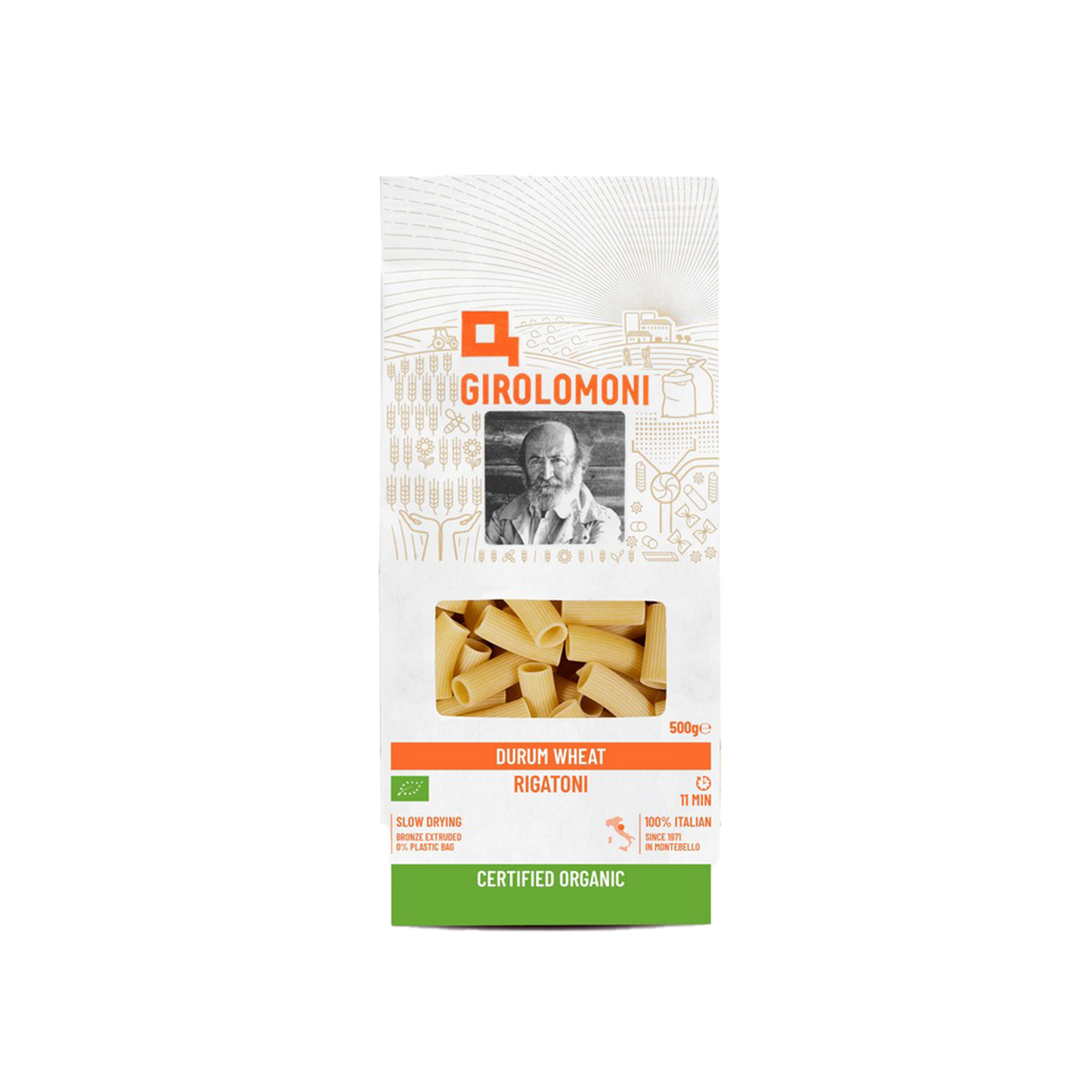 Girolomoni Durum Wheat Semolina Pasta Rigatoni 500g