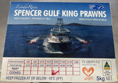 Prawns 5kg Pre-Order Cooked Spencer Gulf King Prawns (Frozen)