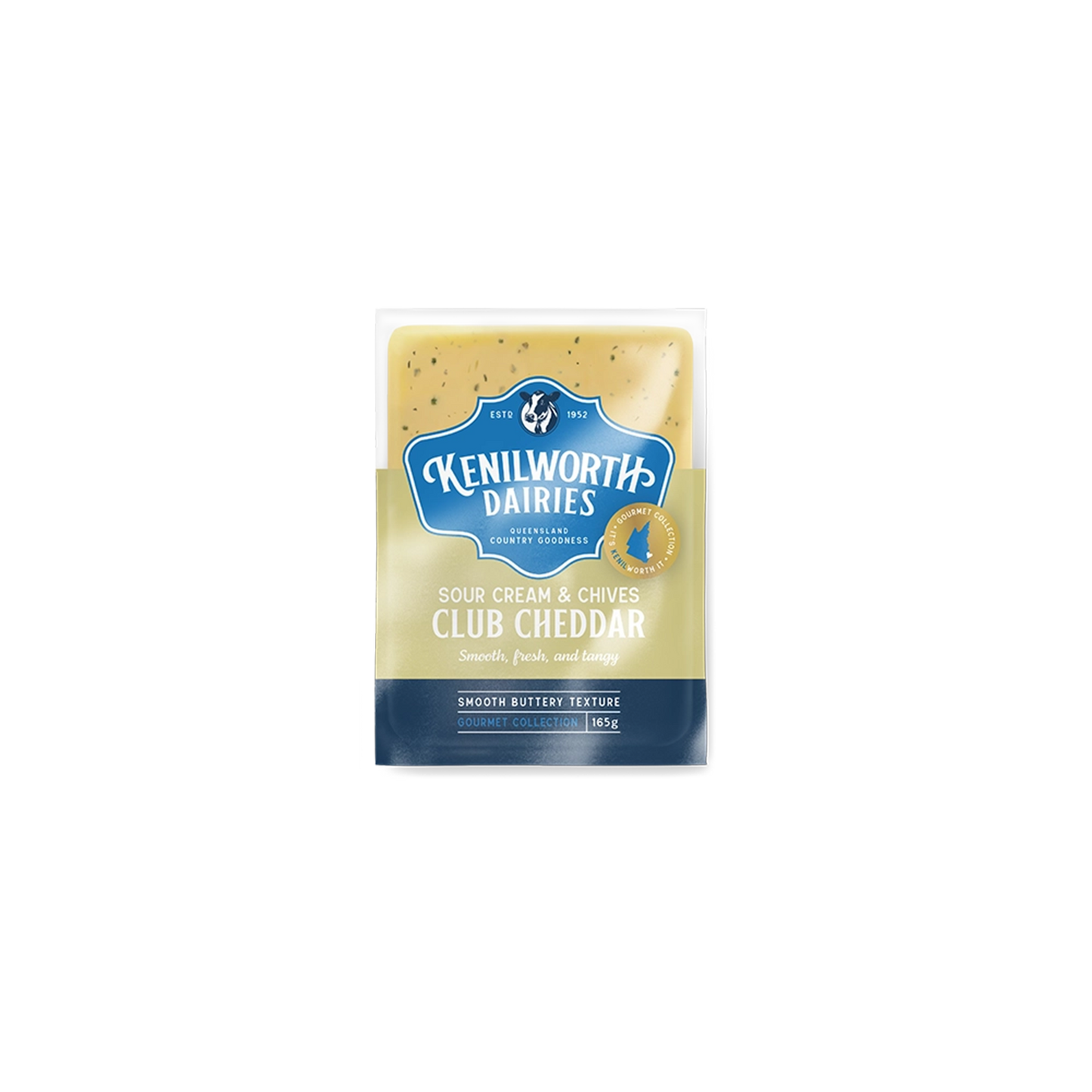 Kenilworth Sour Cream & Chives Club Cheddar - 165g