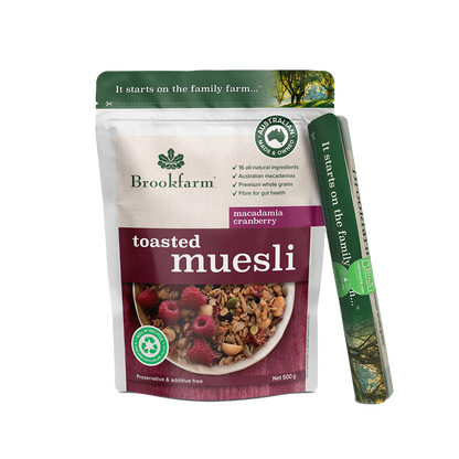 Brookfarm Cranberry & Macadamia Toasted Muesli 500g