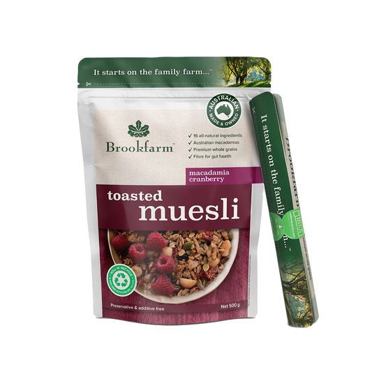 Brookfarm Cranberry & Macadamia Toasted Muesli 500g